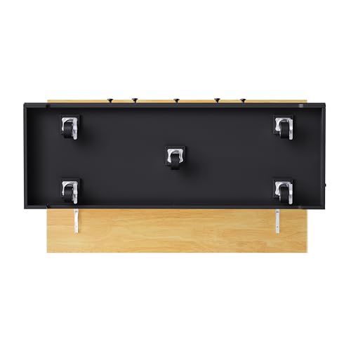 Farmhouse Kitchen Island with Power Outlet, Drop Leaf, Spice Rack and Drawer,Rolling Kitchen Cart on Wheels