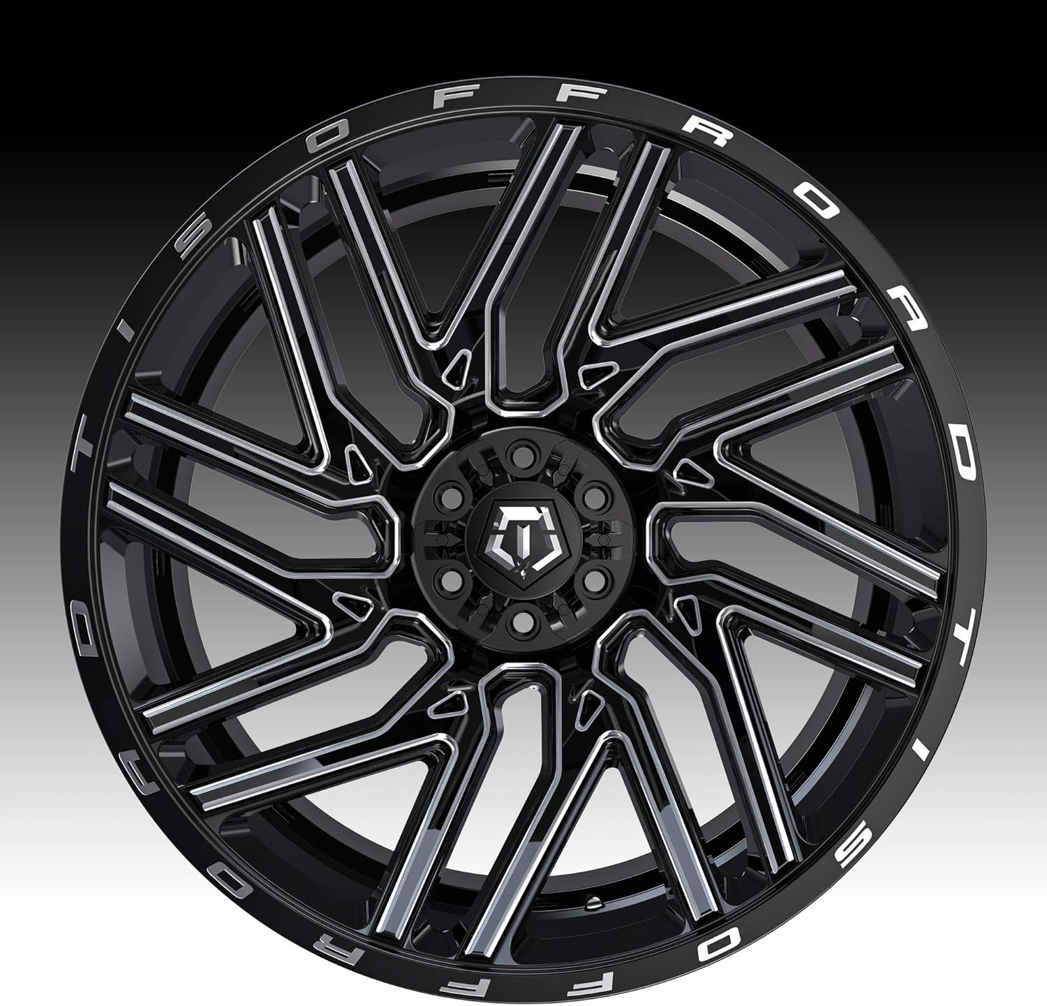 TIS 554BM 24x14 6x135/6x5.5" -76mm Black/Milled Wheel Rim 24" Inch