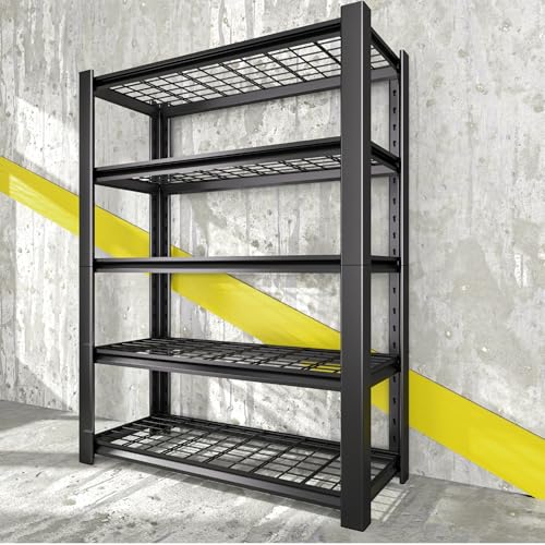 5-Tier Heavy Duty Garage Shelving Unit with Wire Shelves,3000 LBS Capacity Metal Storage Rack 72"H x 48"W x 20"D