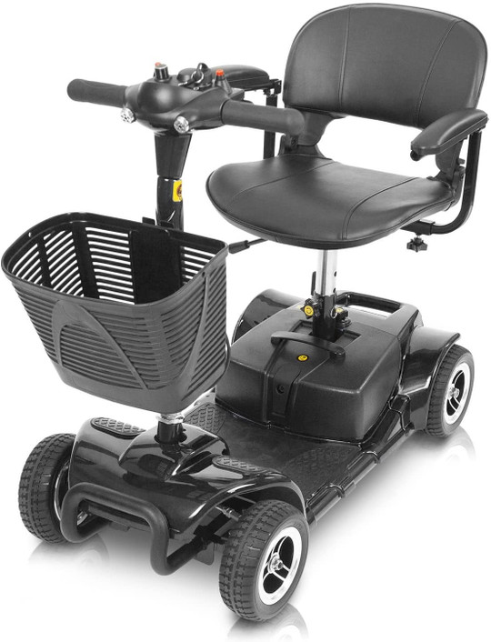 Vive 4 Wheel Mobility Scooter - Electric Powered Wheelchair Device - Compact Heavy Duty Mobile for Travel, Adults, Elderly