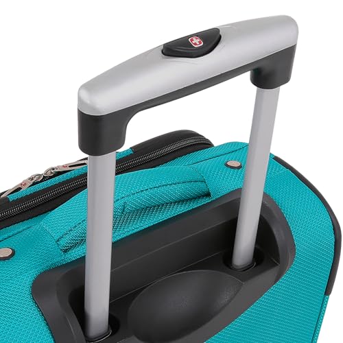 SwissGear Sion Softside Expandable Roller Luggage, Teal, 3 Piece Set (21/25/29)