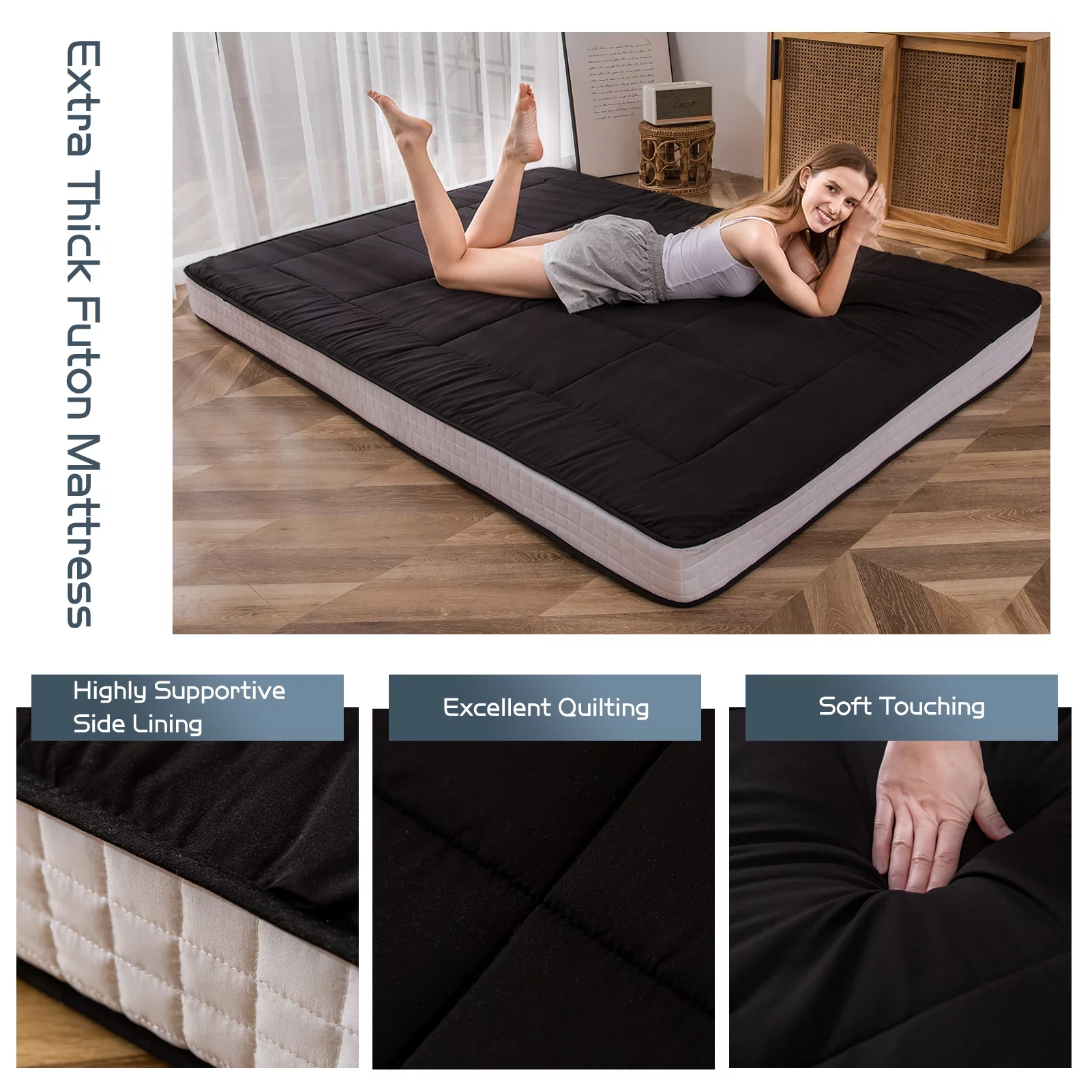 MAXYOYO 6" Extra Thick Japanese Floor Mattress Futon Mattress