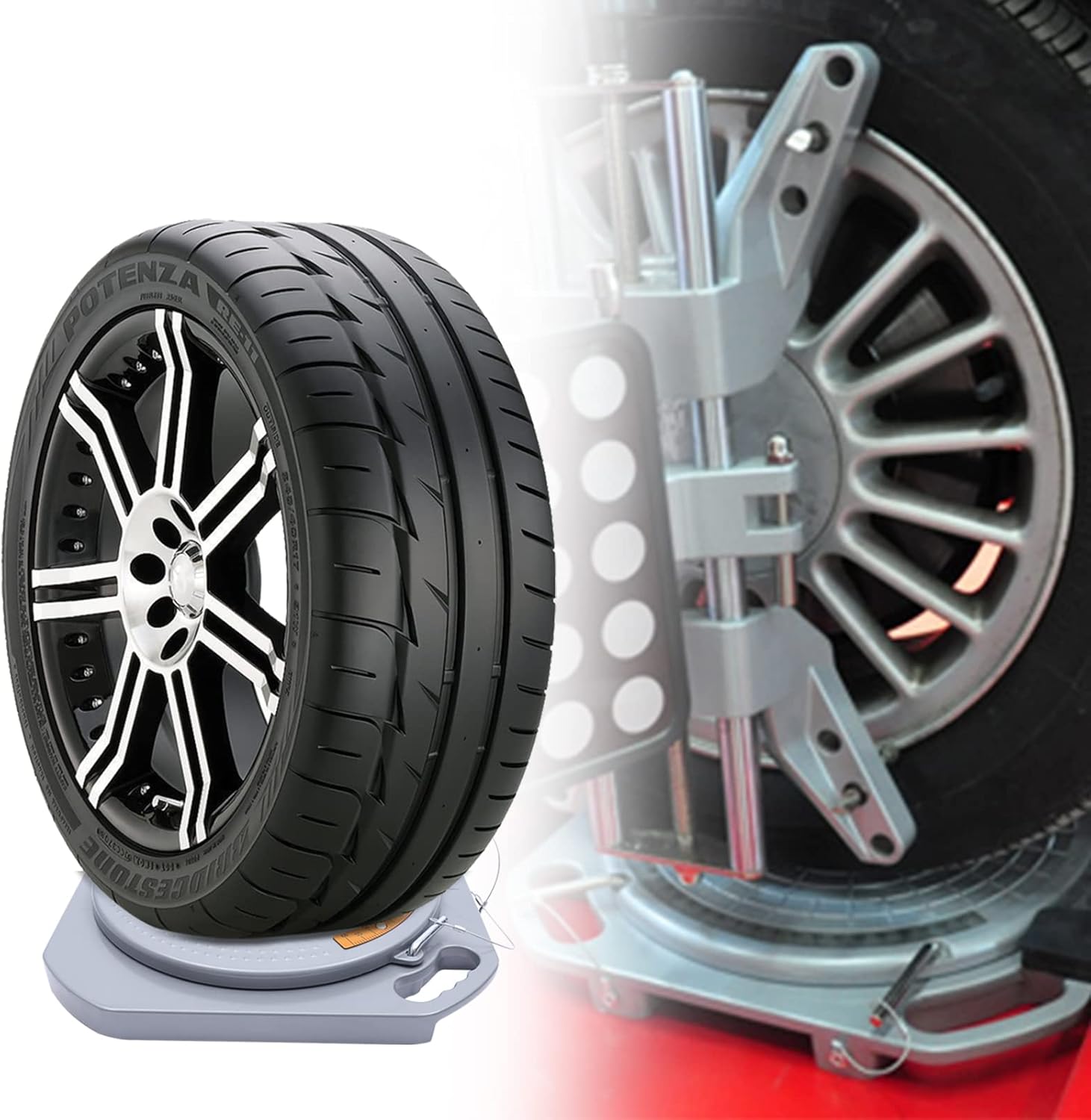 2PCS Car Truck Front End Wheel Alignment Turn Plate Wheel Alignment Turntable Turn Plates Wheel Alignment Tool