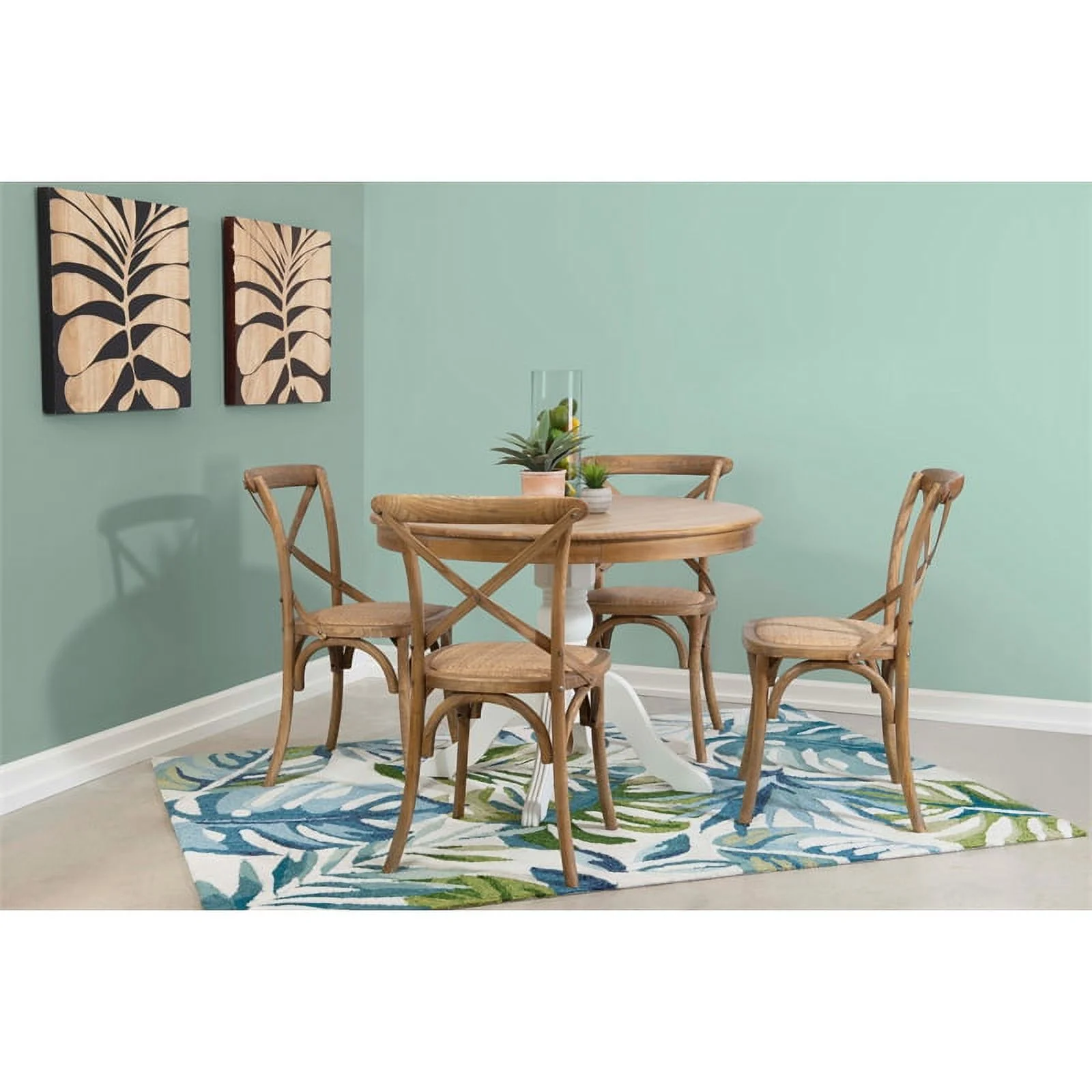 Home Square Furniture 2-Piece Set with Corner Breakfast Nook & Dining Table