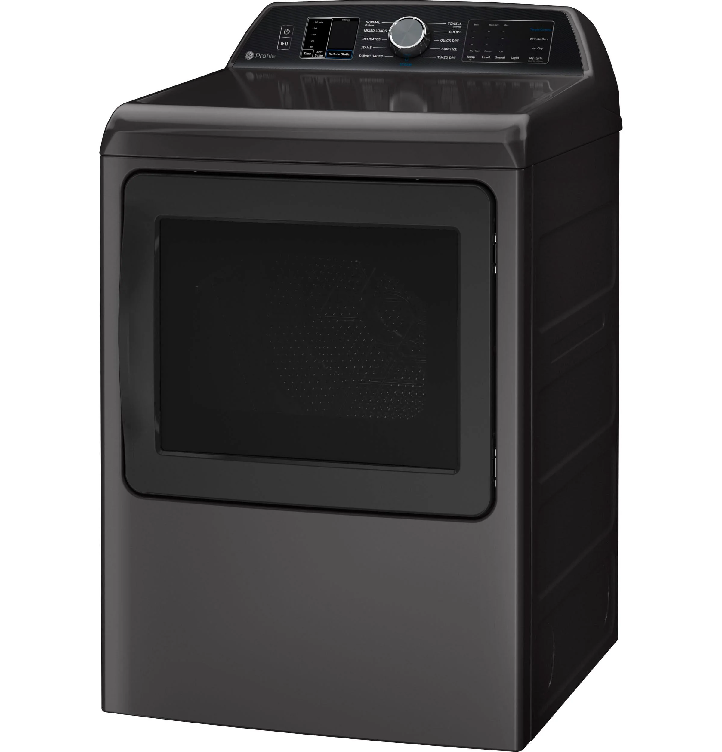 GE Profile™ 7.4 cu. ft. Capacity Smart aluminized alloy drum Electric Dryer with Sanitize Cycle and Sensor Dry