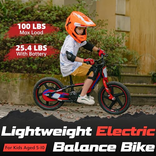 OLALA Electric Dirt Bike for Kids Aged 3-6, 170W Racing Grade Electric Motorcycle, New Aluminum Frame with 2 Power Modes, 24V Detachable Battery