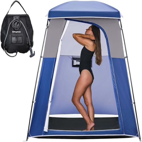 KingCamp Shower Tent, Portable Privacy Tent Outdoor Camping 1/2 Room Toilet Tents with Shower Bag & Dressing Room for Travel Beach Tailgate