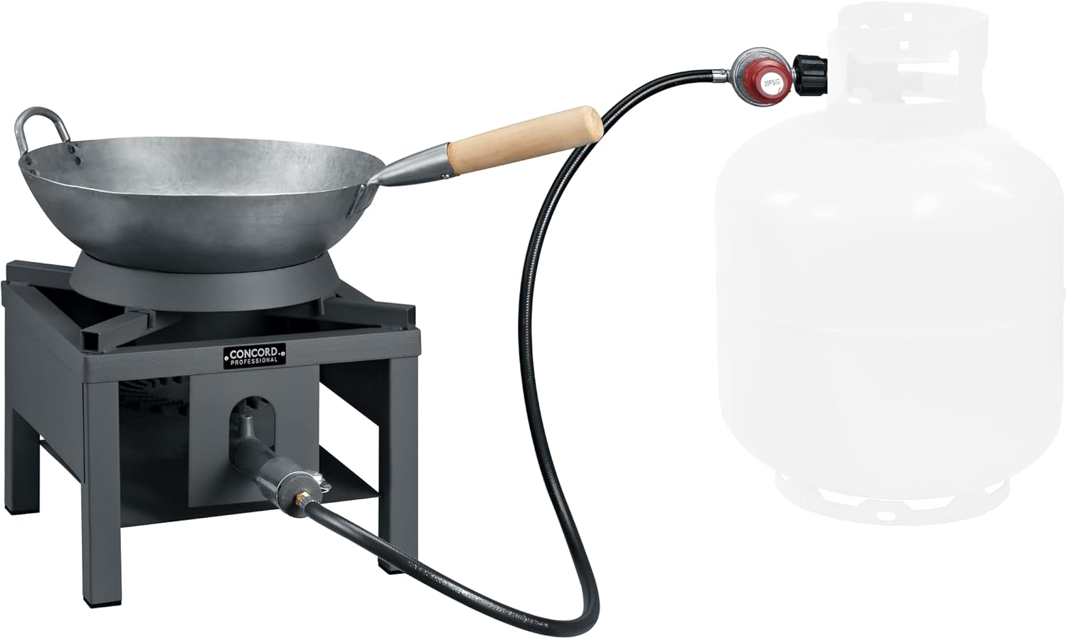 Concord Professional Single Cyclone Wok Burner with Stand. Up to 100,000 BTU. Great for Home Brewing, Wok Stir Fry, Turkey, Etc. (13") Pack of 2