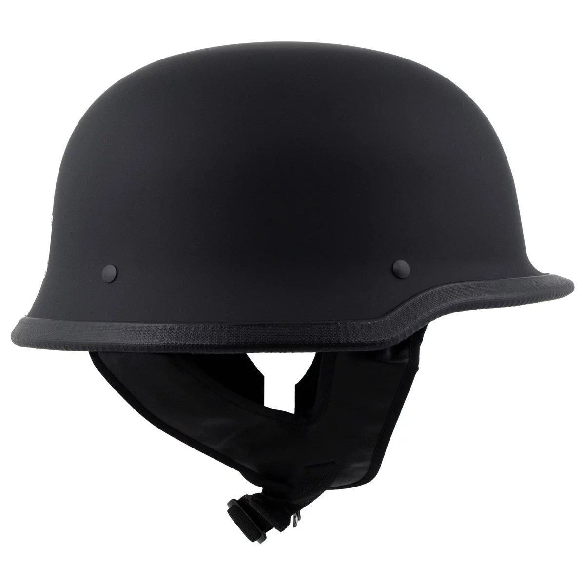 Milwaukee Helmets MPH9740DOT 'Motorrad' DOT German Style Matte Black Half Face Motorcycle Helmet for Men and Women Biker X-Large