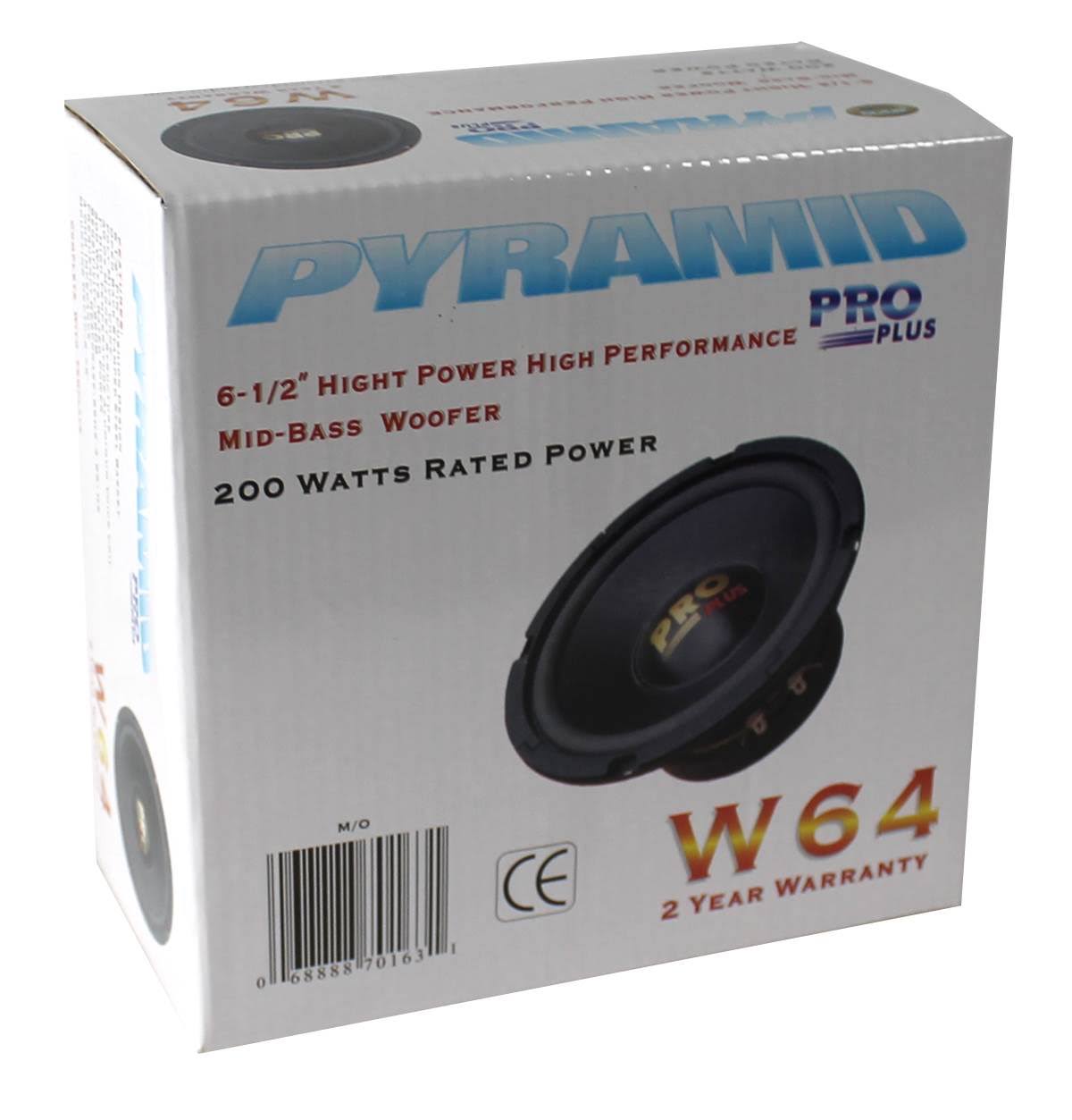 Pyramid W64 6.5x22 200 Watt Car Audio Midrange Mid Bass Woofer Speaker (12 Pack)