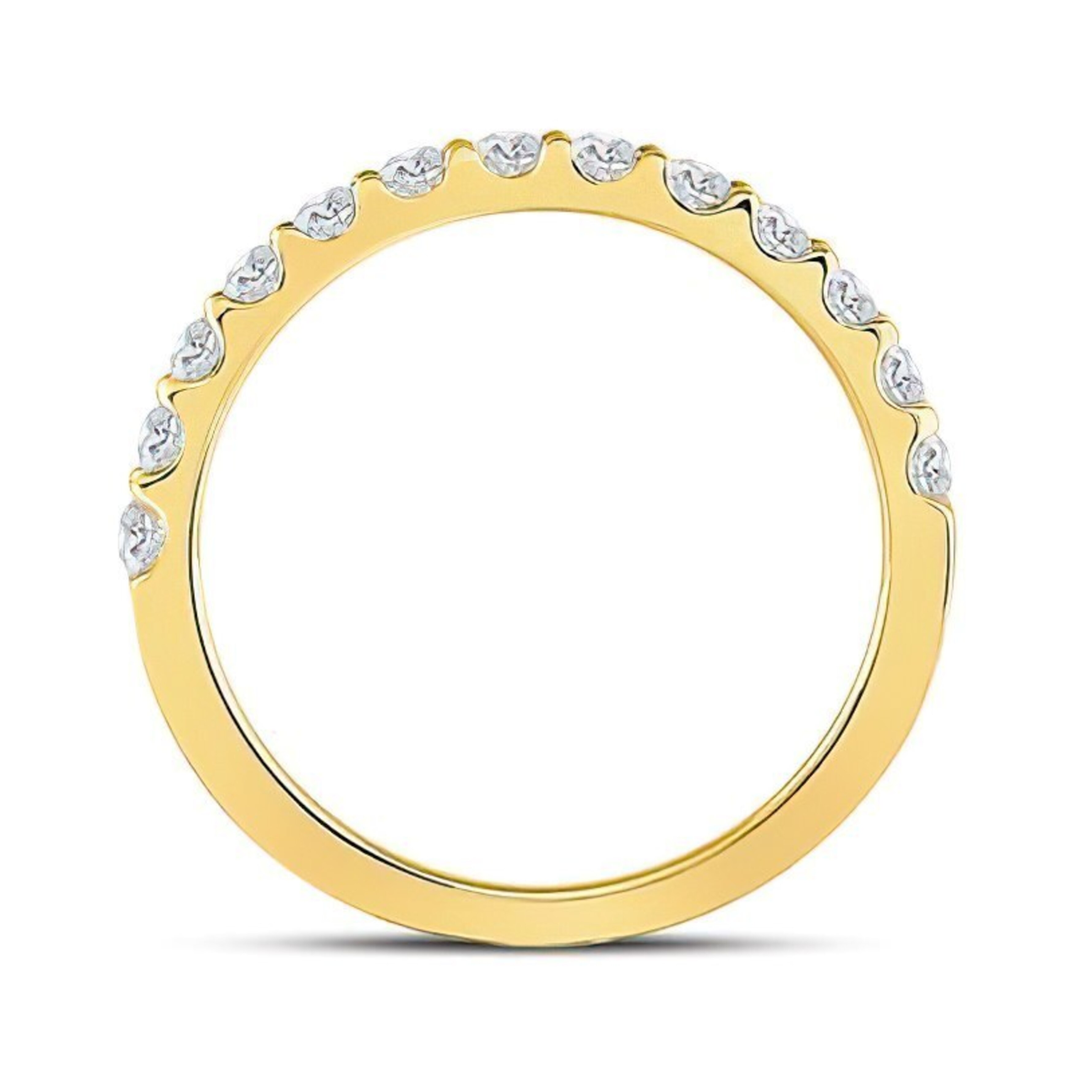 Bridal Proposal Wedding Engagement Ring Band 14k Yellow Gold Slender Prong set Natural Diamonds 1/6 cttw Size 7 Fine Jewelry