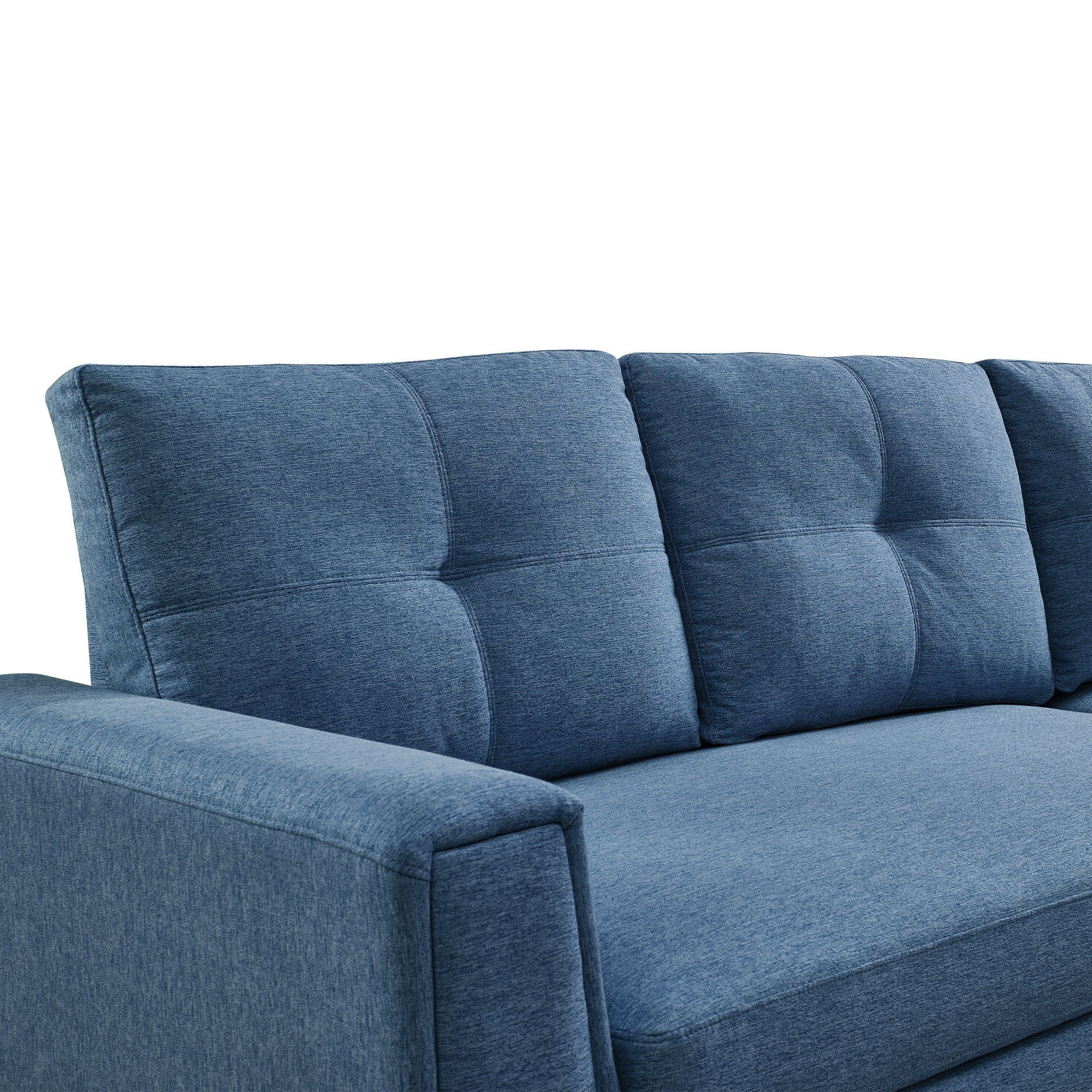 Panora  L-Shape Pull-Out Sleeper Sectional Sofa  - Blue