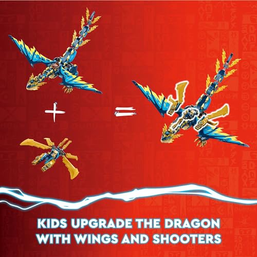 LEGO NINJAGO Elemental Dragon vs. The Empress Mech 71796 Building Toy Set, Features a Dragon, Mech, Ninja Flyer and 6 Minifigures