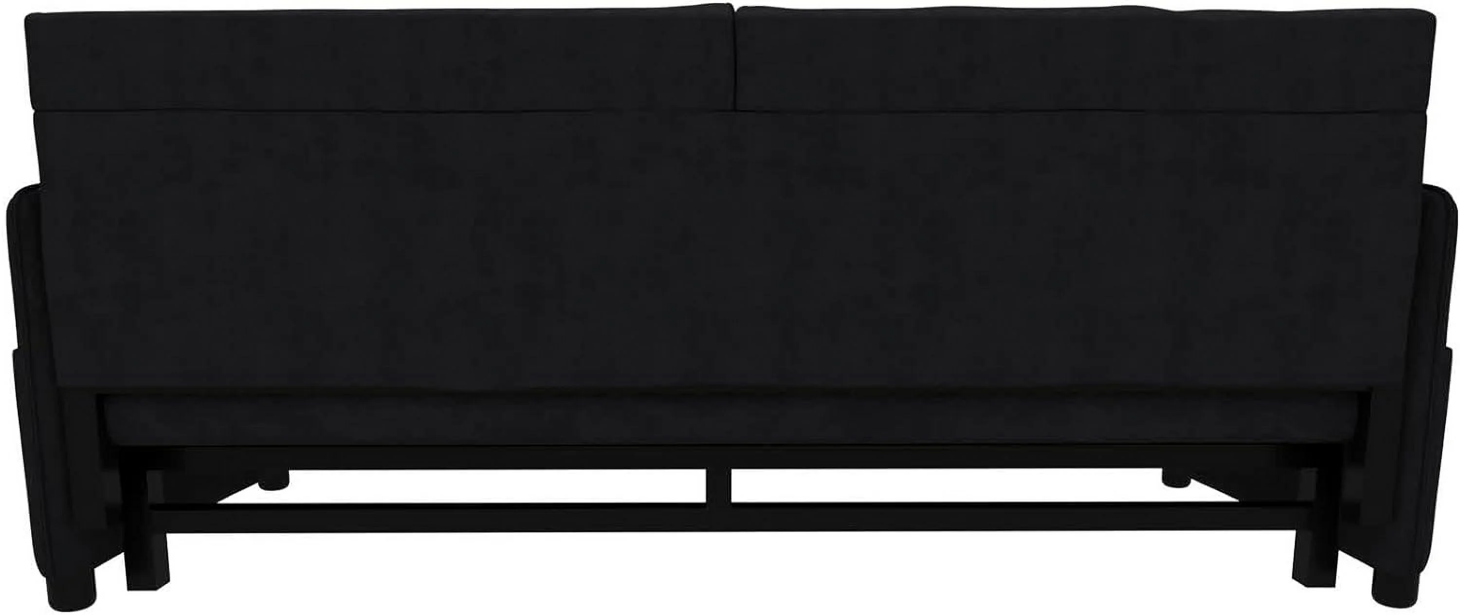 Tabaray 63.8" Futon Sofa Bed Queen Size, Pull Out Bed, 3-in-1 Convertible Sleeper Sofa with Side Pocket, Modern Velvet Futon Couch for Living Room