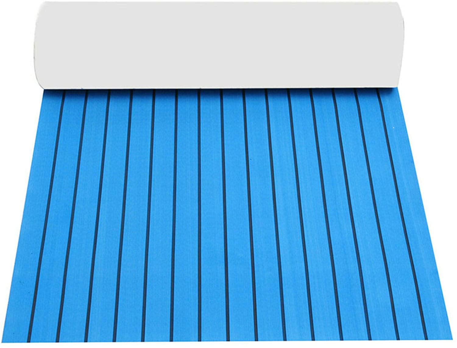DENEST EVA Foam Teak Decking Sheet Non-Skid Self-Adhesive Sea Deck Carpet Mats 94.5"x35.4"