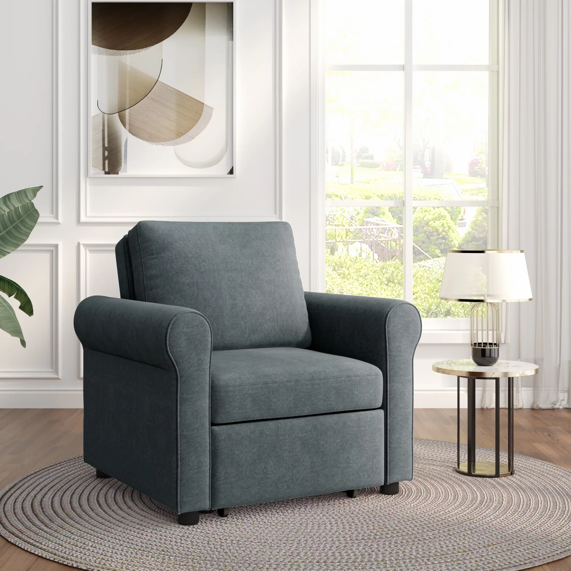3-in-1 Sofa Bed Chair, Convertible Sleeper Chair Bed,Adjust Backrest Into a Sofa,Lounger Chair,Single Bed,Modern Chair Bed Sleeper for Adults