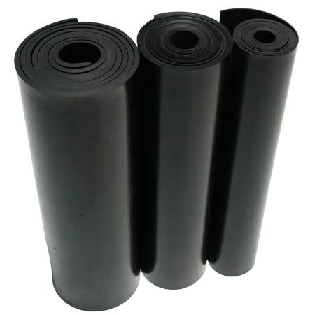 Rubber-Cal 20-111 Nitrile Sheets -60A- 1/8x22 x 3 ft W x 18 ft L - Black