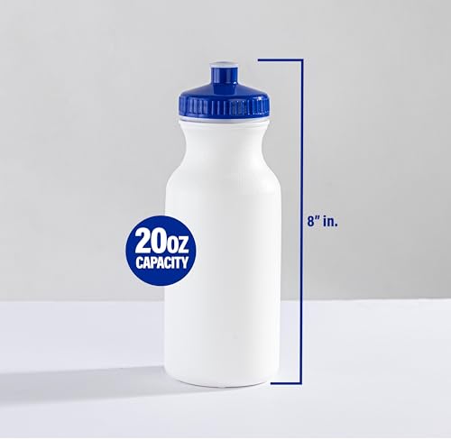 Bulk Water Bottles 100 Pack - 24 Ounce Reusable water bottles Bulk - BPA-Free Easy Open Spin off Cap - Clear Water Bottles for Kids and Adults