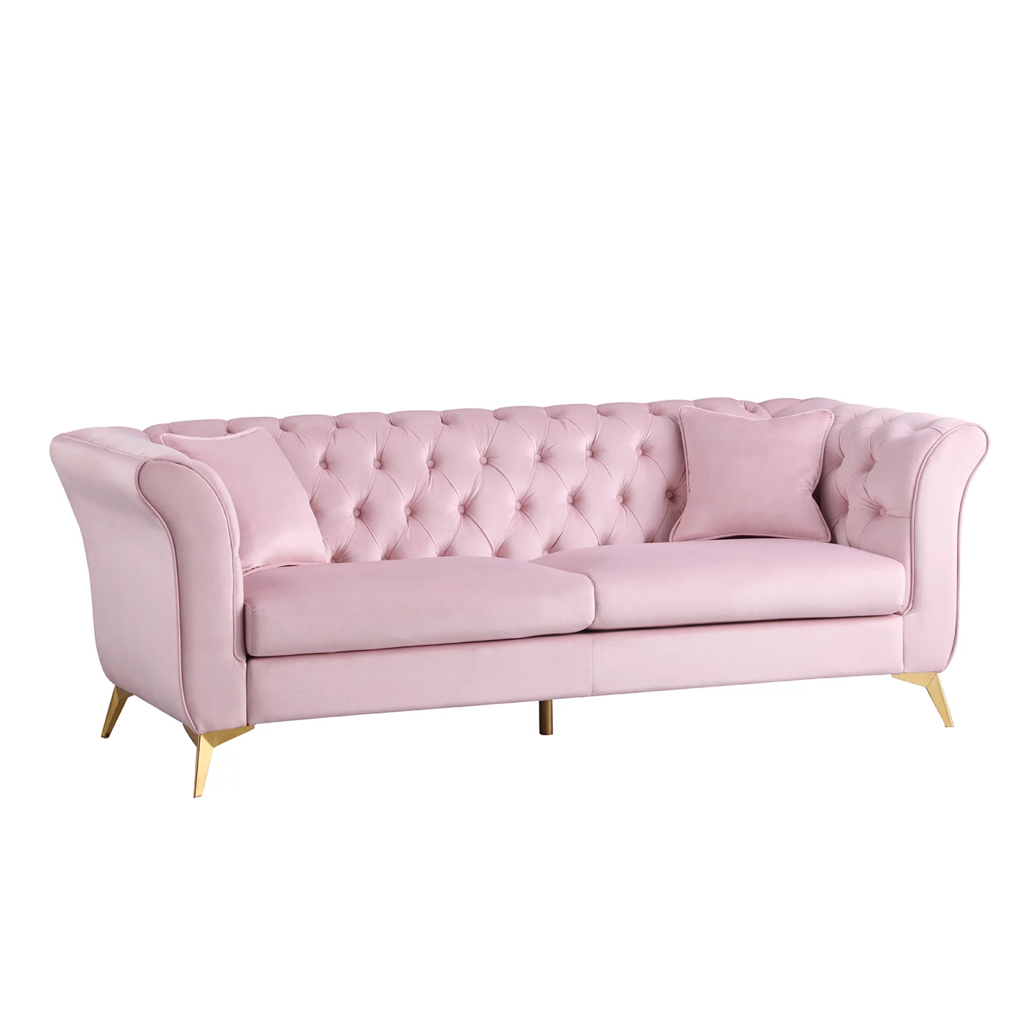 Chesterfield sofa ,Stanford sofa , high quality Chesterfield sofa ,pink color , tufted and wrinkled fabric sofa;contemporary Stanford sofa
