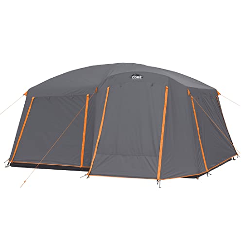 CORE Tent for Family Camping | 10 Person / 11 Person / 12 Person Large Multi Room Cabin Tents for Car Camping & Outdoor Adventures