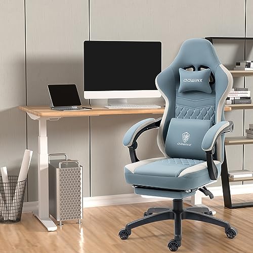 Dowinx Gaming Chair Breathable Fabric Computer Chair with Pocket Spring Cushion, Comfortable Office Chair with Gel Pad and Storage Bag