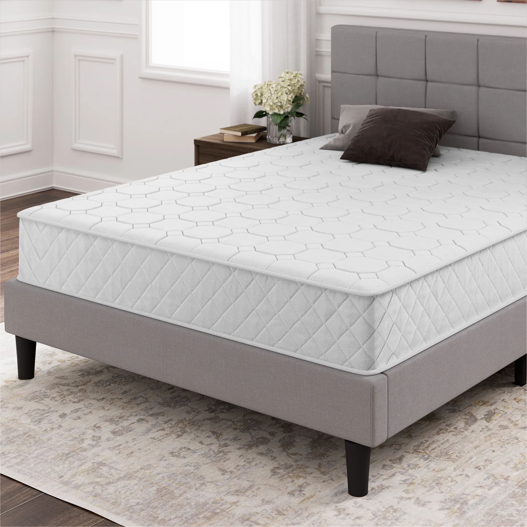 8 Quilted Hybrid of Comfort Foam and Pocket Spring Mattress, Full