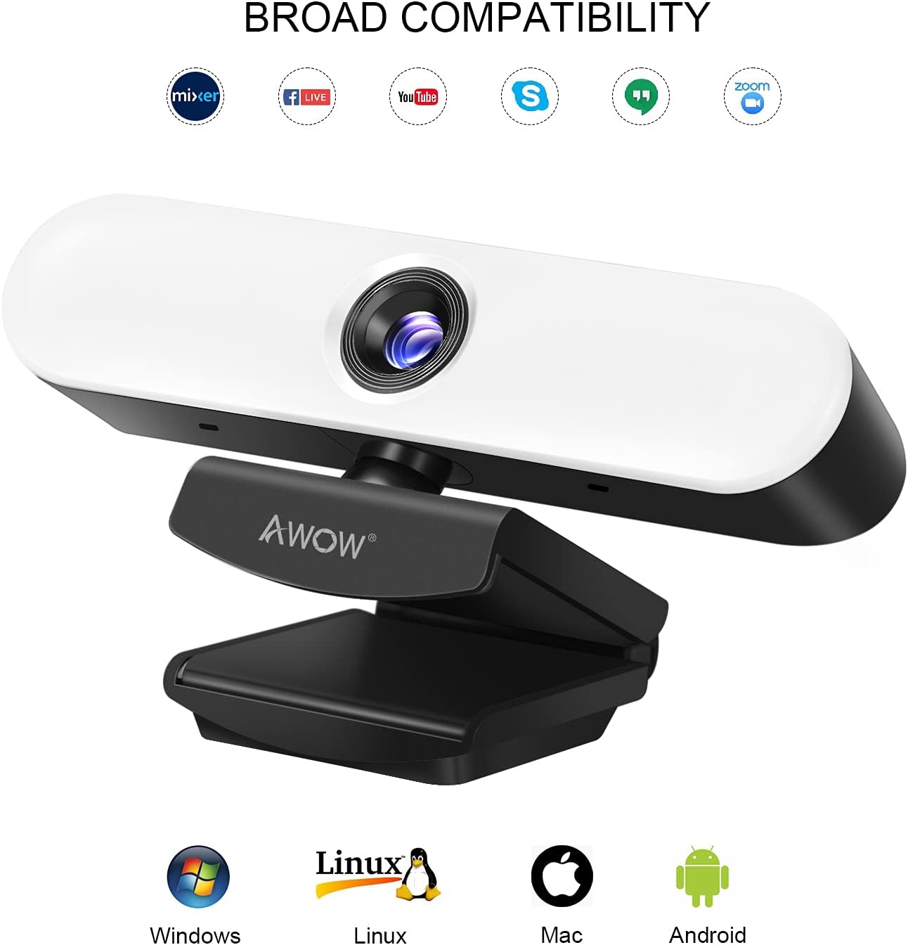 AI Humanoid Auto Tracking Webcam 1080P