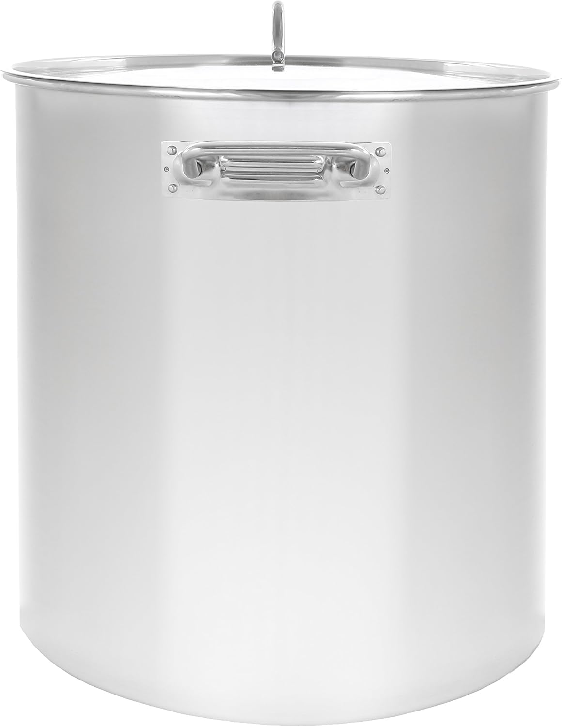 CONCORD Polished Stainless Steel Stock Pot Brewing Beer Kettle Mash Tun w/ Flat Lid (50 QT)
