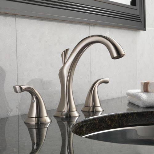 Delta 3592LF-SS Addison Two Handle Widespread Bathroom Faucet Stainless