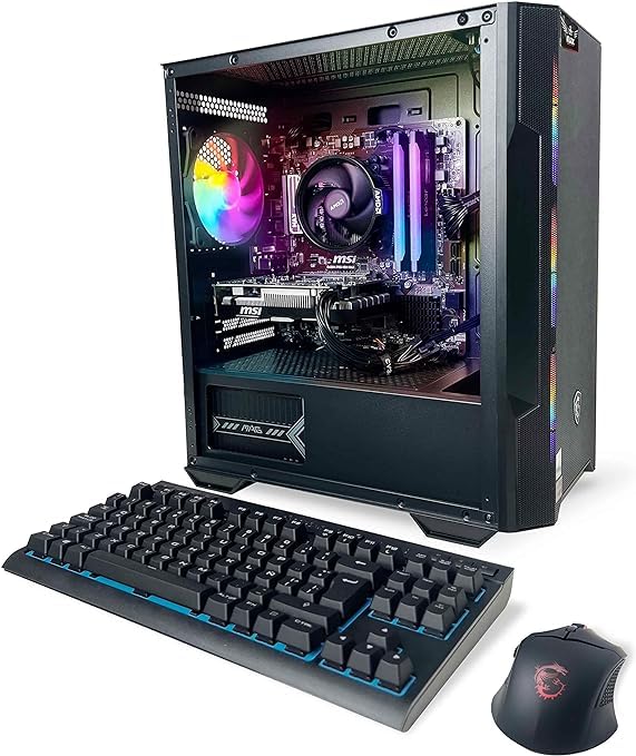 Tomcat Desktop Pc Ryzen 5 5500, RTX 3050 6GB, (2 * 8GB) 16 Gb RAM 3600 RGB, SSD 480GB M.2 NVME, W11, WiFi Ready, Mouse and Keyboard