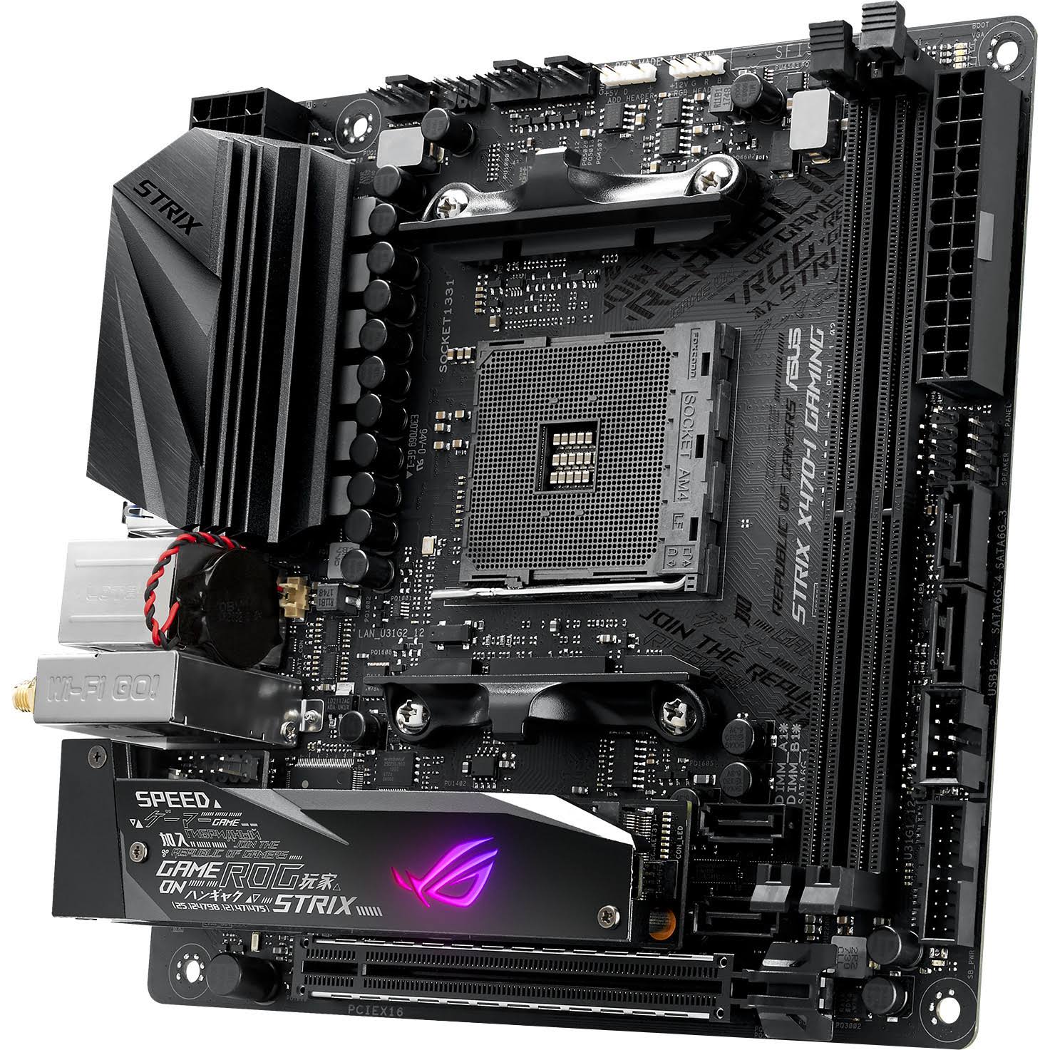 ASUS ROG STRIX X470-I GAMING with AMD X470 Mini-ITX Motherboard - Socket AM4