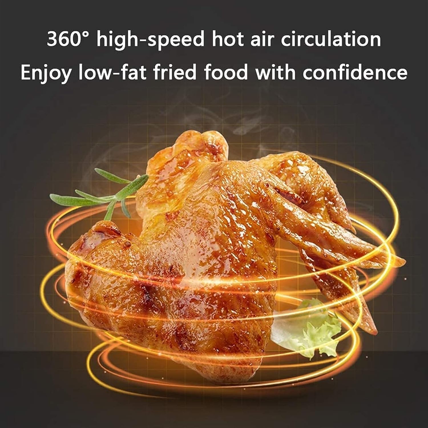 Air Fryer for Home Use 4 Liters Fryers Hot Air 1250W 7 Cooking Settings Oil Free Cooking Led Touch Screen Temperature Adjustment lofty ambition