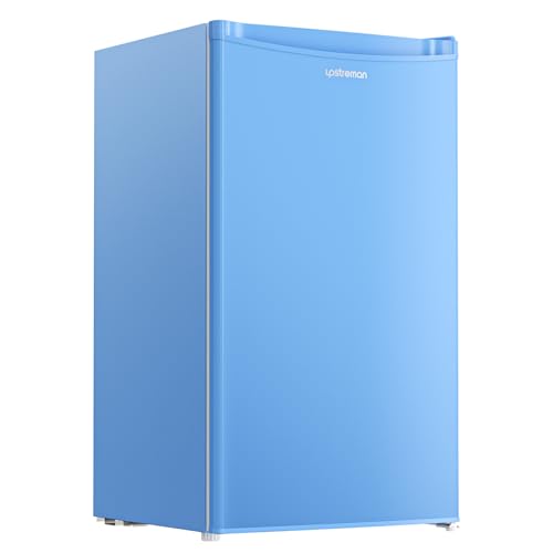 Upstreman 3.2 Cu.Ft Mini Fridge with Freezer, Single Door Mini Fridge, Dorm Fridge, Adjustable Thermostat, Mini Refrigerator for Bedroom, Office