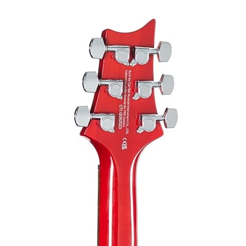 PRS Guitars 6 String SE Custom 24-08 Electric Guitar, Blood Orange with Gig Bag, Right, (107994::BR:)