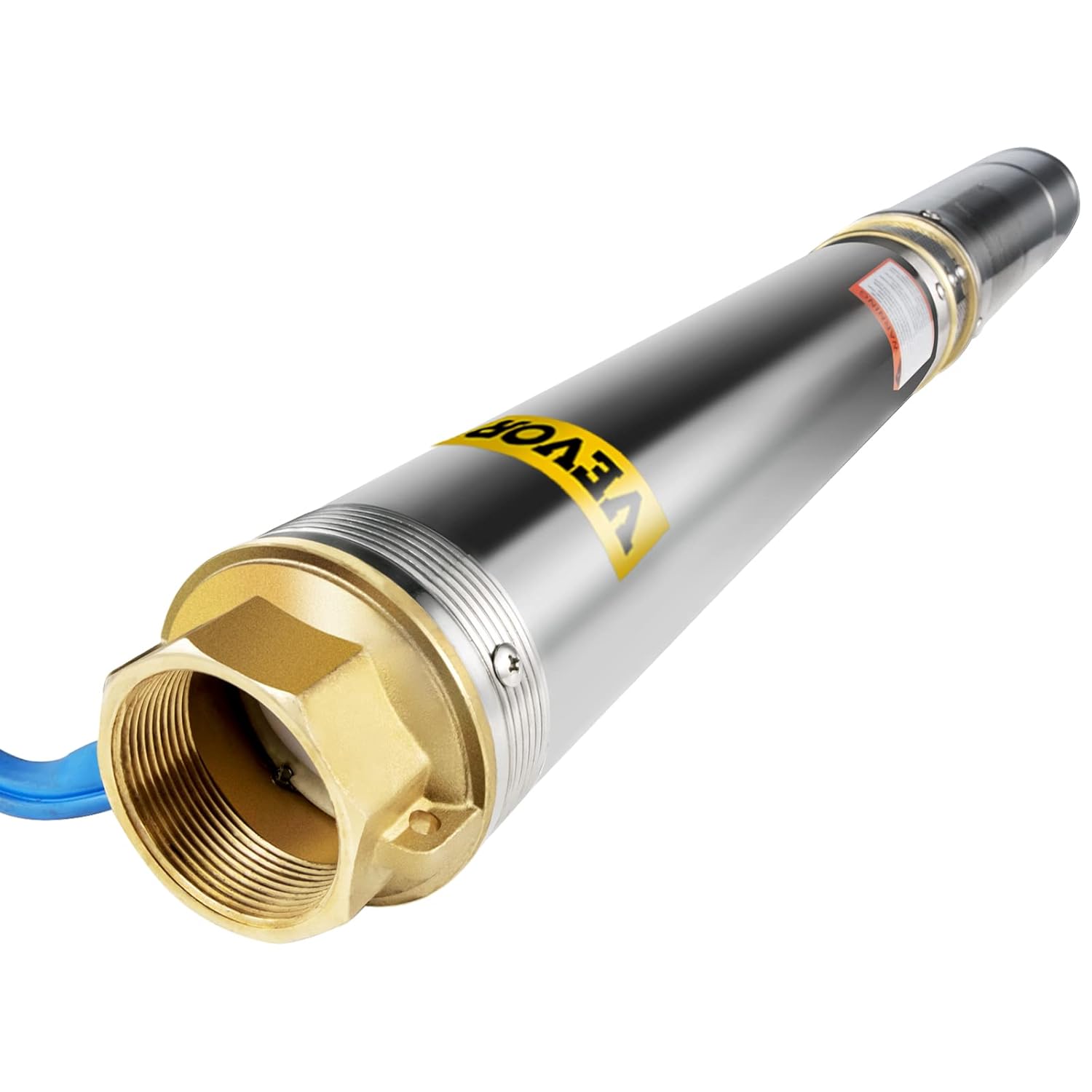 Happybuy Well Pump 1.5 HP 220V Submersible Well Pump 335ft Head 24GPM Stainless Steel Deep Well Pump for Industrial and Home Use