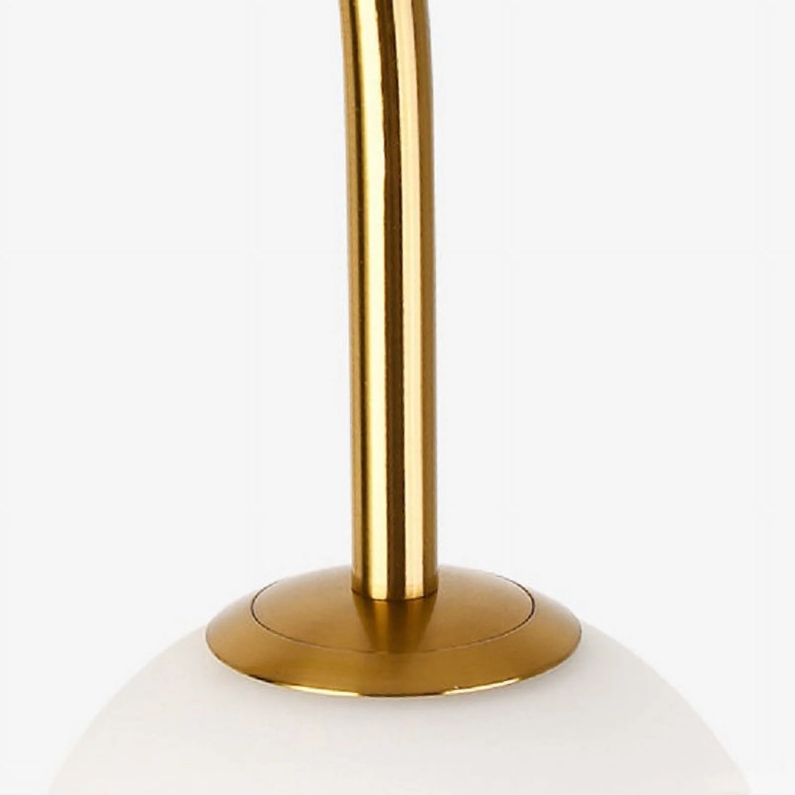 Homary 60" Modern Arc Floor Lamp with Shelf in Gold with Glass Shade & Marble Base for Living room Bedroom and Game Room