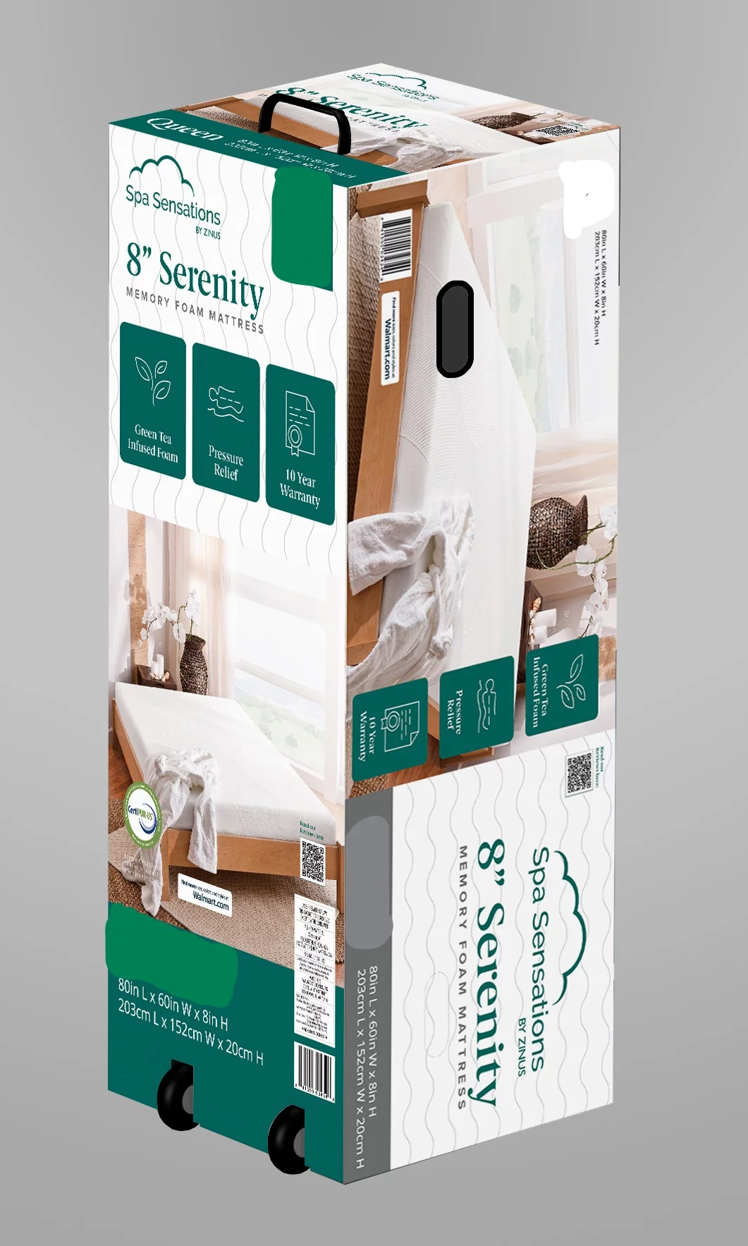 Spa Sensations by Zinus Serenity 8 Memory Foam Mattress, Queen