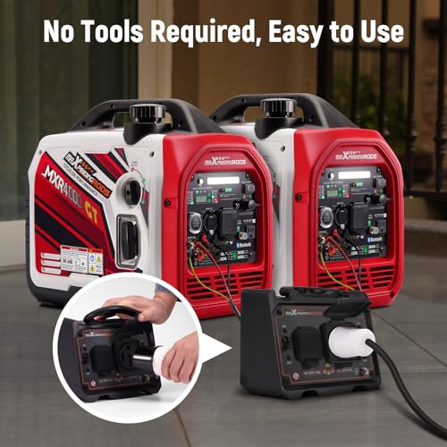 maXpeedingrods 4000 Watt Dual Fuel Inverter Generator with Bluetooth&reg; Control Start, with Generator Parallel Kit with 120V 30A