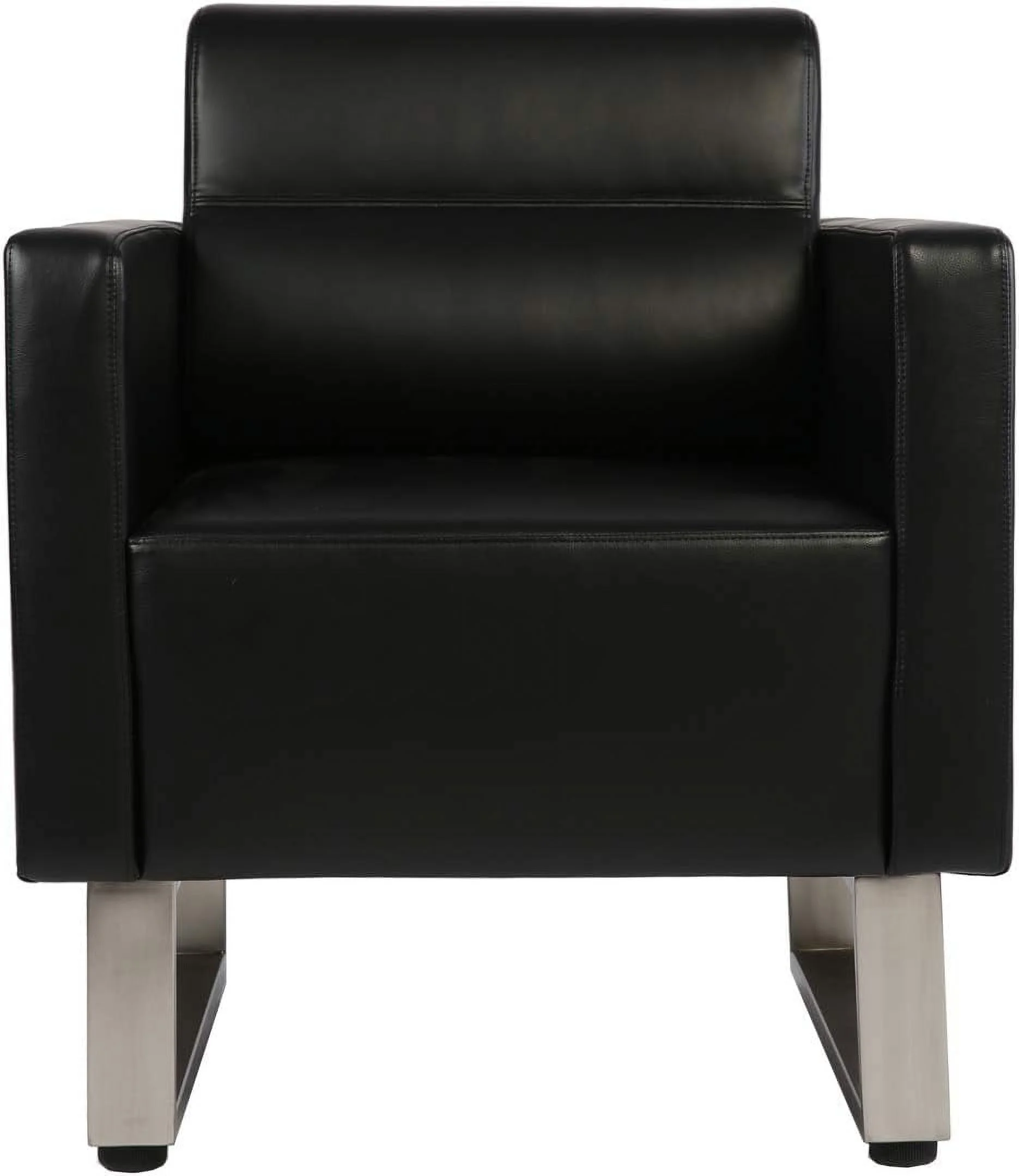 Office Guest Chairs Modern Waiting Room Office Reception Lobby Modern PU Leather Club Collection Occasional Chair Home Arm Chair Sofa Seat Furniture