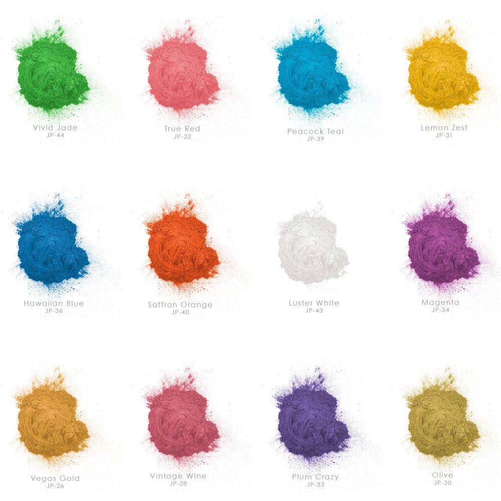 U.S. Art Supply Jewelescent Professional 12 Color Mica Pearl Powder Pigment Kit 2 oz (57g) Non-Toxic Metallic Color Dye