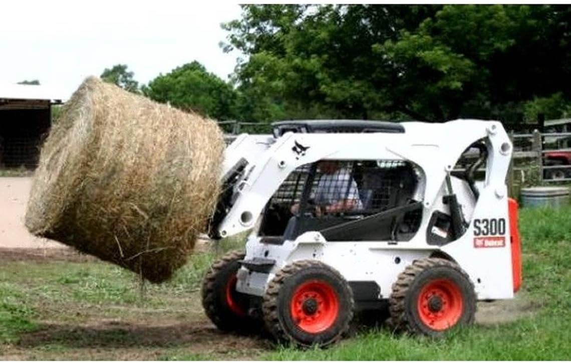 Titan Attachments Skid Steer Attachment 43" Hay Spear Quick Tach Universal Bale