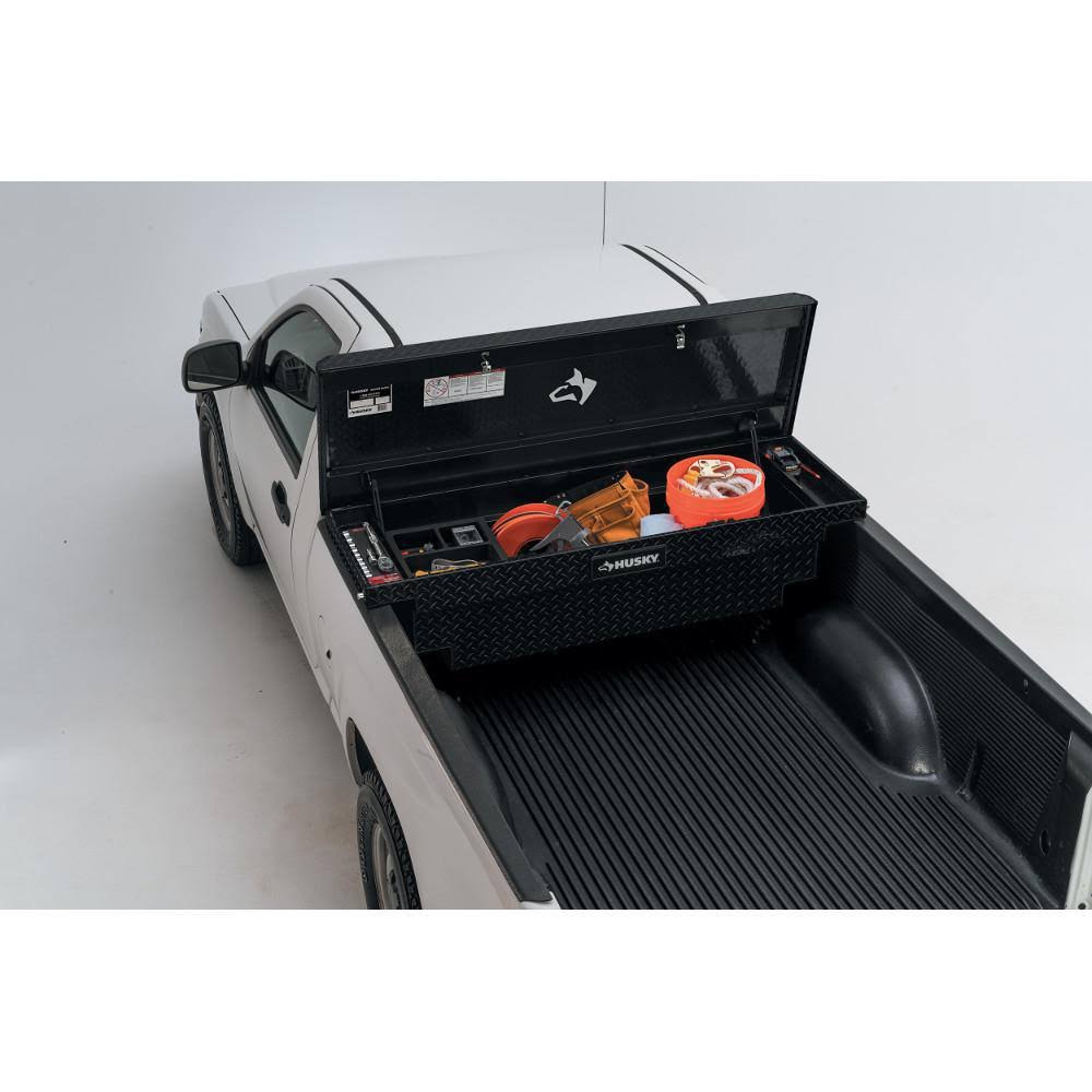 61.86 Matte Black Aluminum Low Profile Crossbed Truck Tool Box