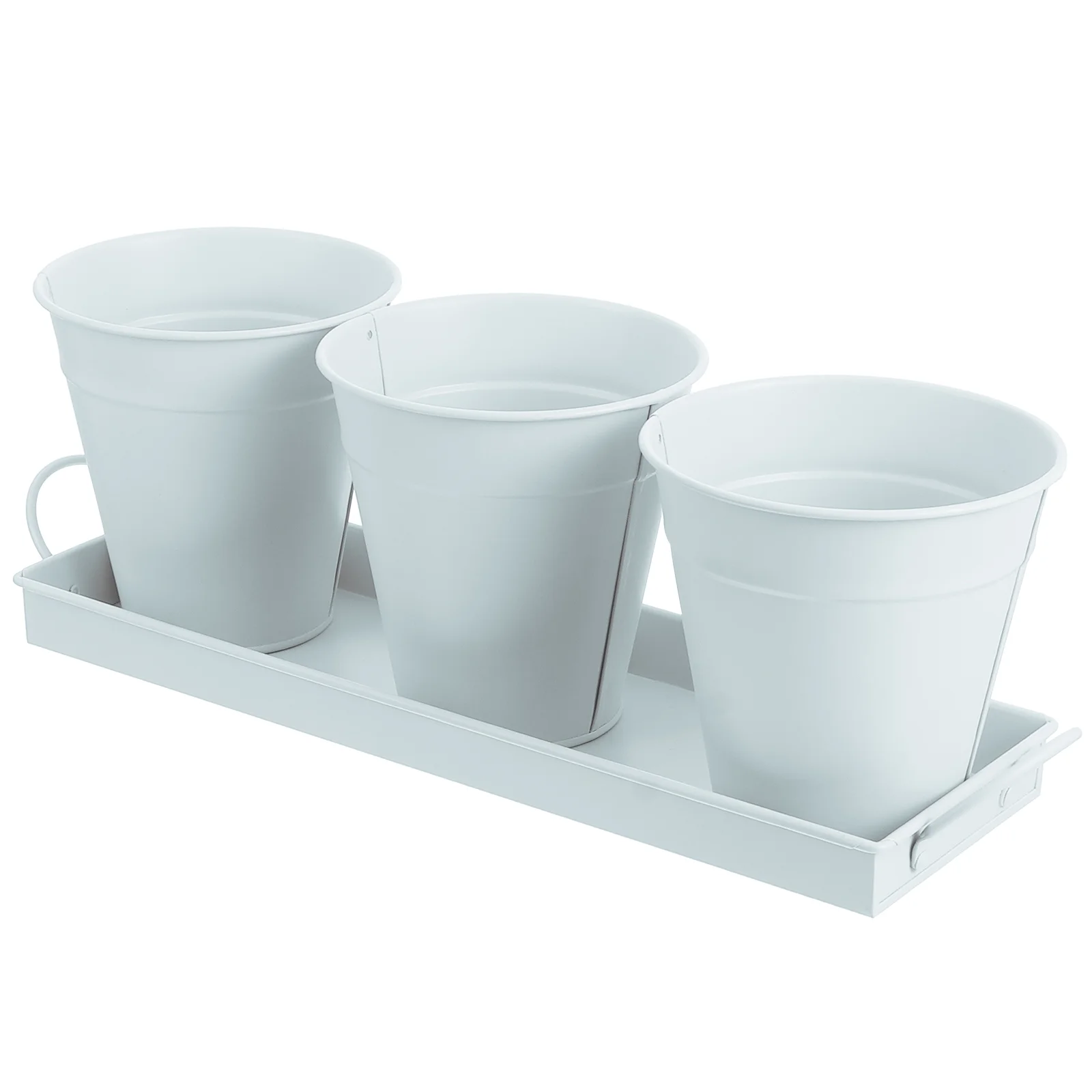 6 pcs Garden Flower Pot with 1pc Tray Succulents Utensil Holder