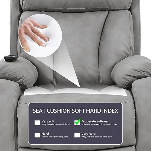 Small Power Lift Recliner for Elderly, Lift Chair Recliners, Electric Recliner Chairs for Seniors, Remote Control, Adjustable, Side Pocket (Navy Blue)
