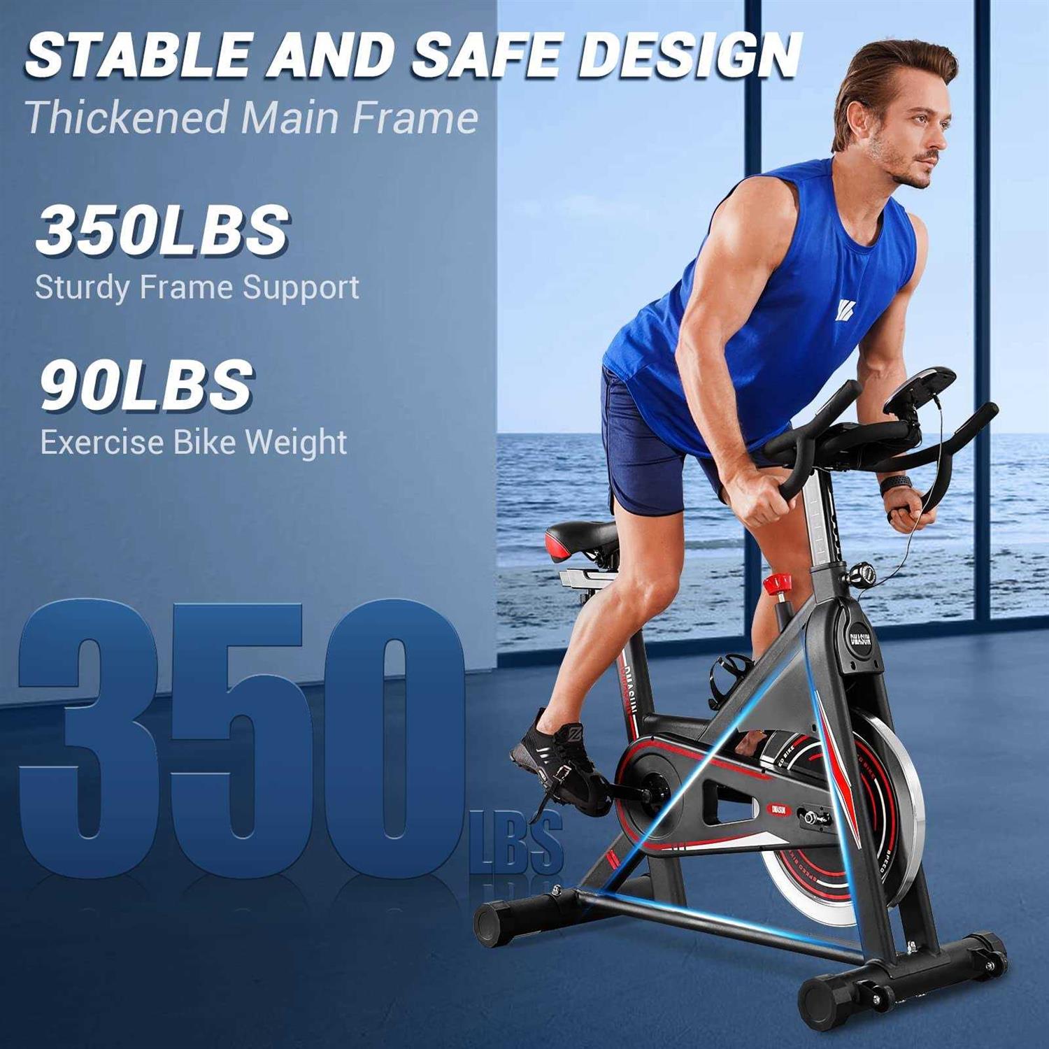 Exercise Bike DMASUN Indoor Cycling Bike Stationary Comfortable Seat Cushion - Sports Supplies Online Store