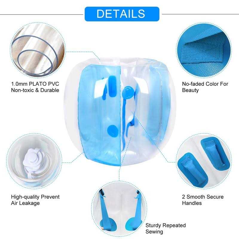 Wodesid Inflatable Bumper Bubble Soccer Balls for Adults Sumo Football Bumper Ball Zorb Giant Human Hamster Ball Body for Outdoor Team Gaming Play