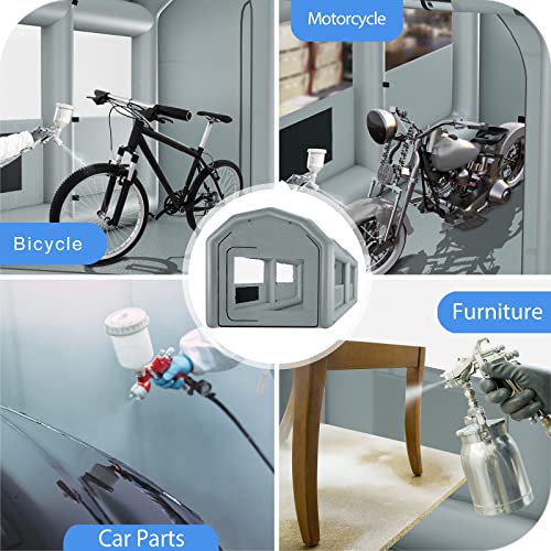 Inflatable Paint Booth 13.5X8.5X8.5Ft with 750W Blower, Professional Portable Inflatable Spray Booth Tent for Motorcycles, Auto Parts
