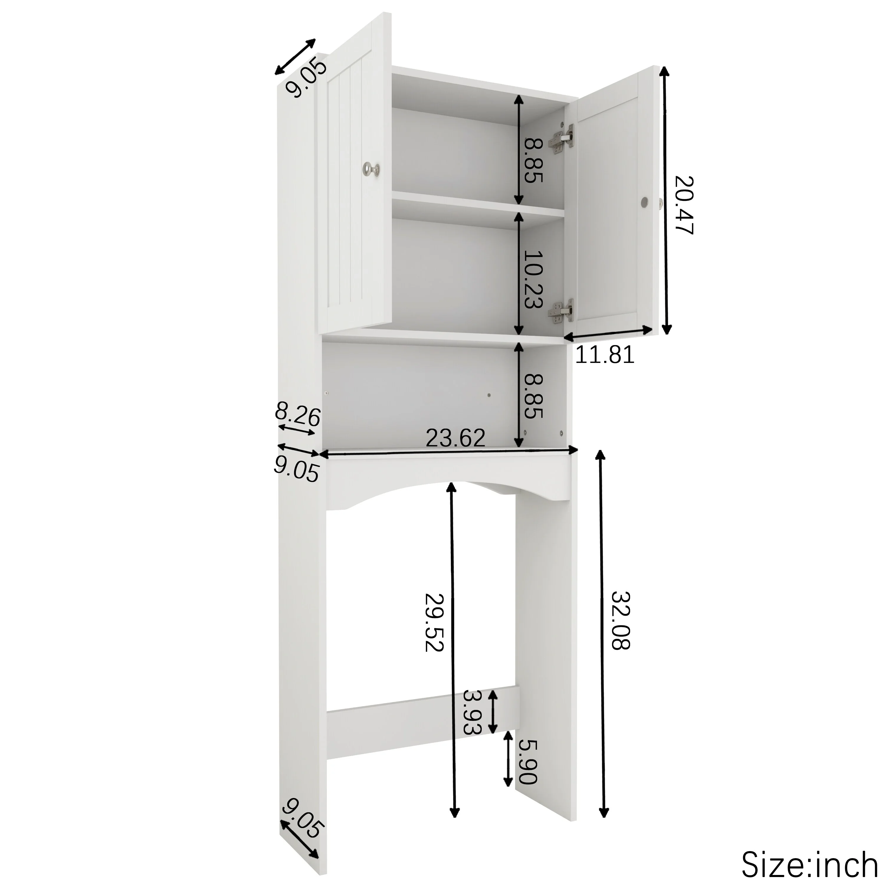 Bathroom Shelf Over-The-Toilet,Bathroom SpaceSaver, Bathroom Storage Cabinet Organizer