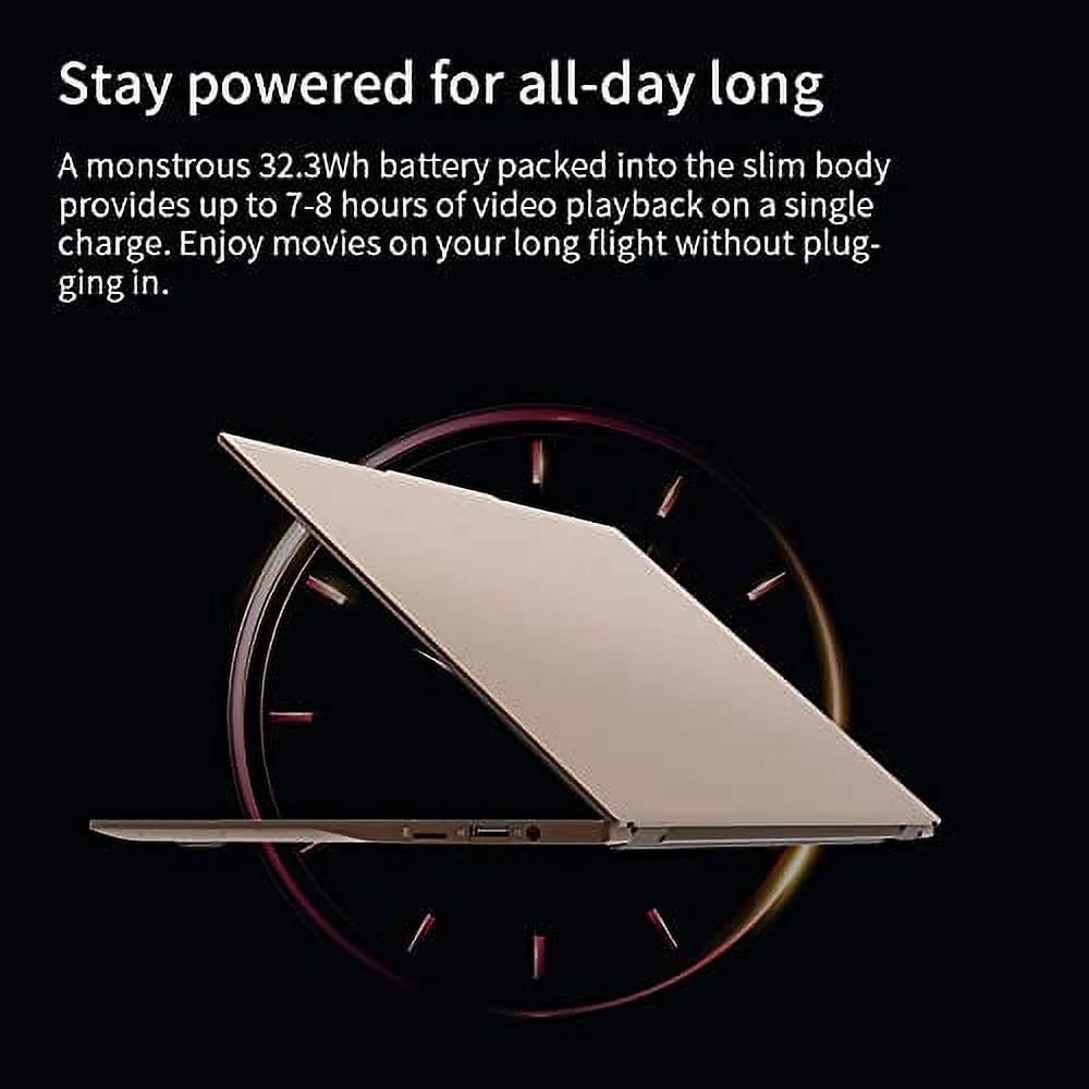 Acogedor Jumper Tech EZbook X3 Air Laptop,for Intel Celeron Gemini Lake N4120 Processor UHD Graphics 600 Graphics, 13.3in Display, RAM 8GB ROM 128GB