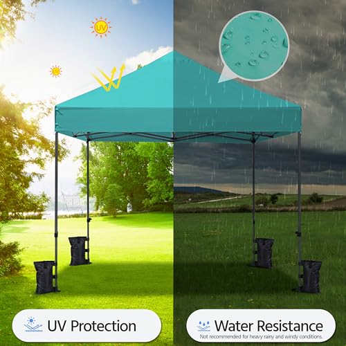 Yaheetech Heavy Duty Pop Up Canopy Tent, 10x20 Commercial Instant Shelter Tent for Wedding, Parties, Adjustable Outdoor Canopy with Wheeled Carry Bag